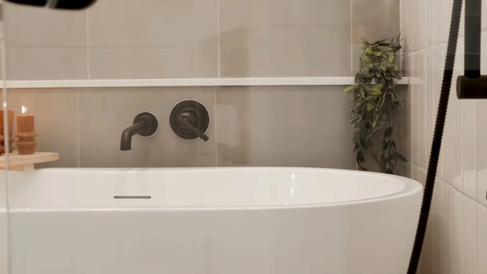 A bathtub set in place during an installation during Shower & Bathtub Installation service in Alpharetta