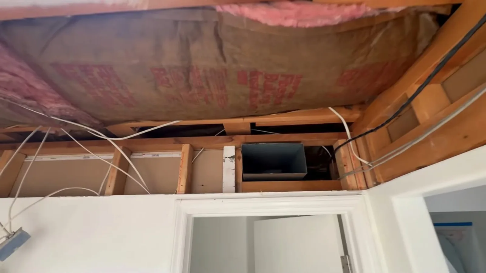 A tub surround being framed during a remodel during Bathroom Plumbing & Remodel service in Alpharetta