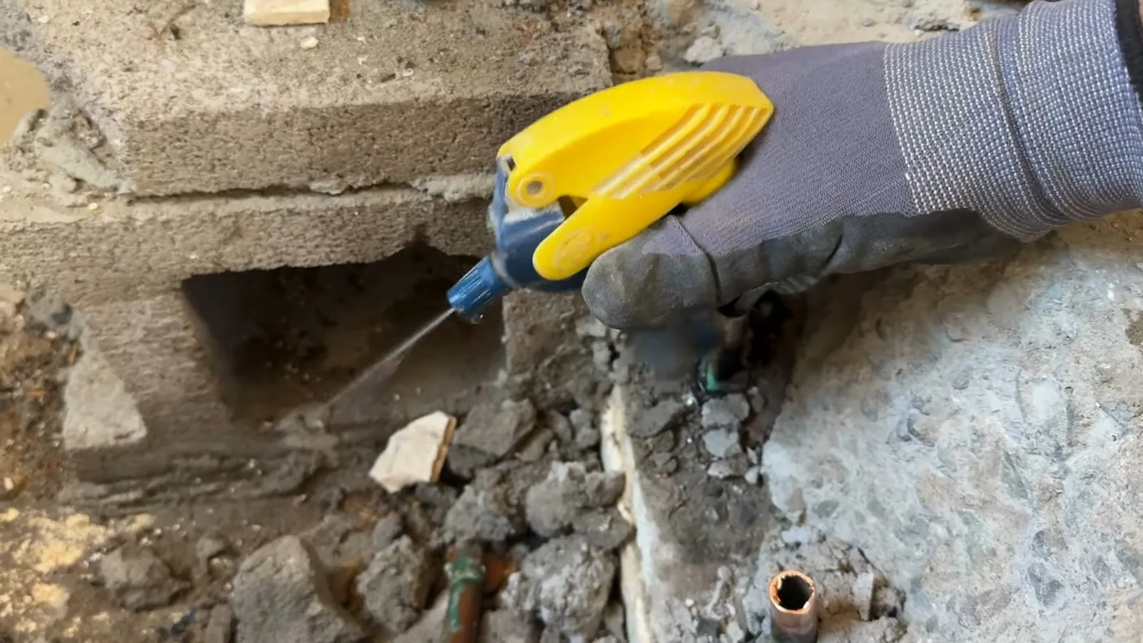 A vanity plumbing rough-in before fixtures are installed, representing Bathroom Plumbing & Remodel service